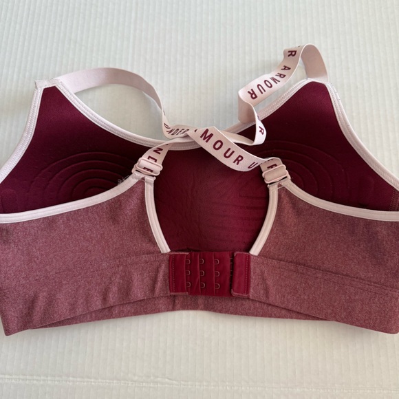 Under Armour | Sports Bra | Burgundy & Pink | Size: M - Picture 2 of 8
